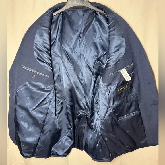 Lauren Ralph Lauren Black Label Wool Blend Navy Blazer 40R - Picture 9 of 9